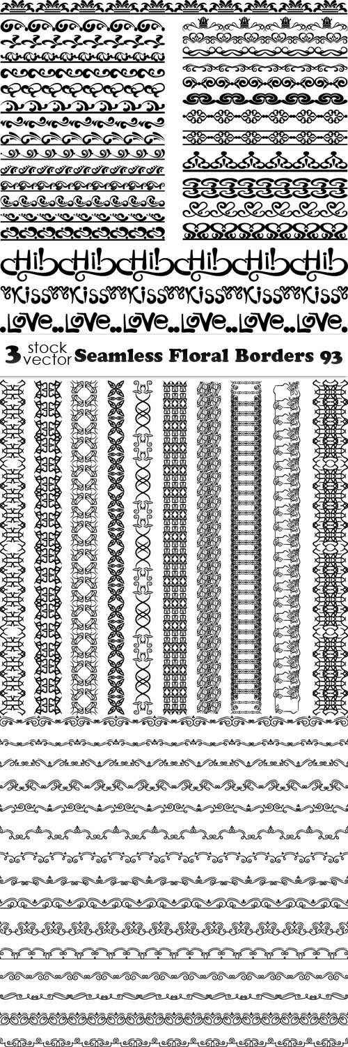 Vectors - Seamless Floral Borders 93