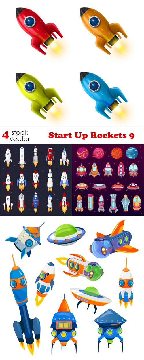 Vectors - Start Up Rockets 9