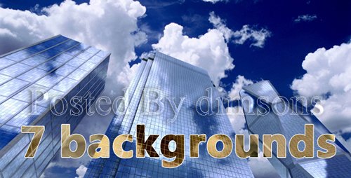City Skyscrapers – Sun, Sky and Clouds 7 Background 14052961