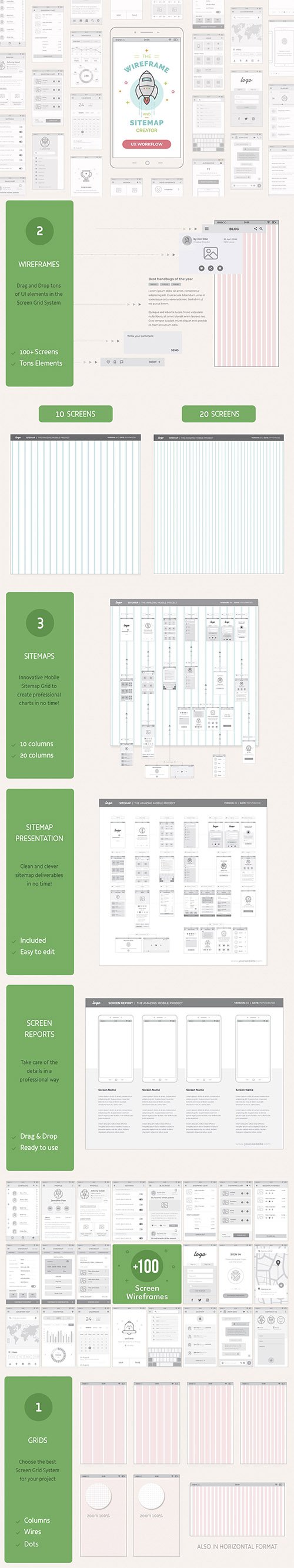 UX Workflow - Mobile Wireframe and Sitemap Creator