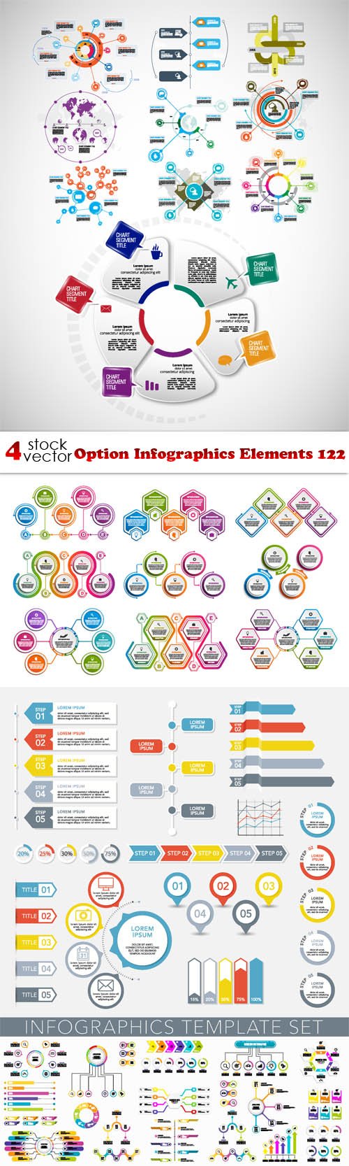 Vectors - Option Infographics Elements 122