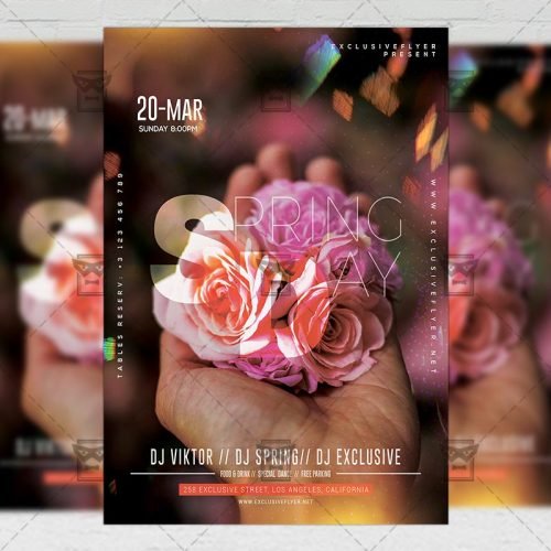 Seasonal A5 Template - Spring Day Flyer