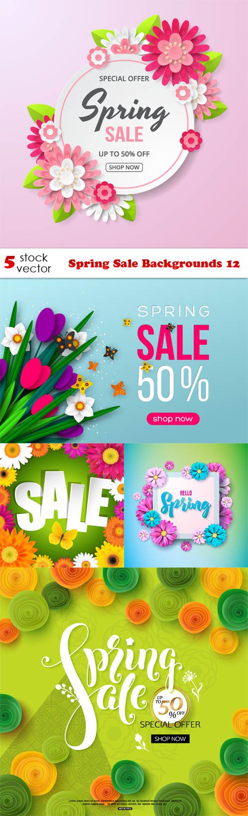 Vectors - Spring Sale Backgrounds 12