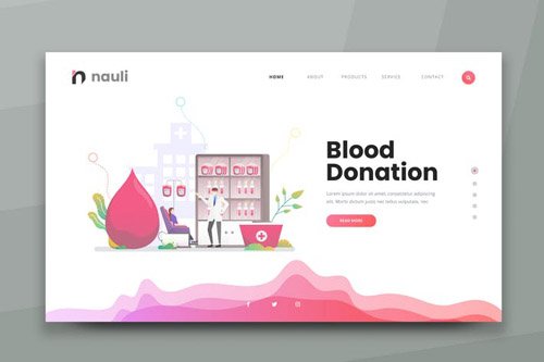 blood donation web templates