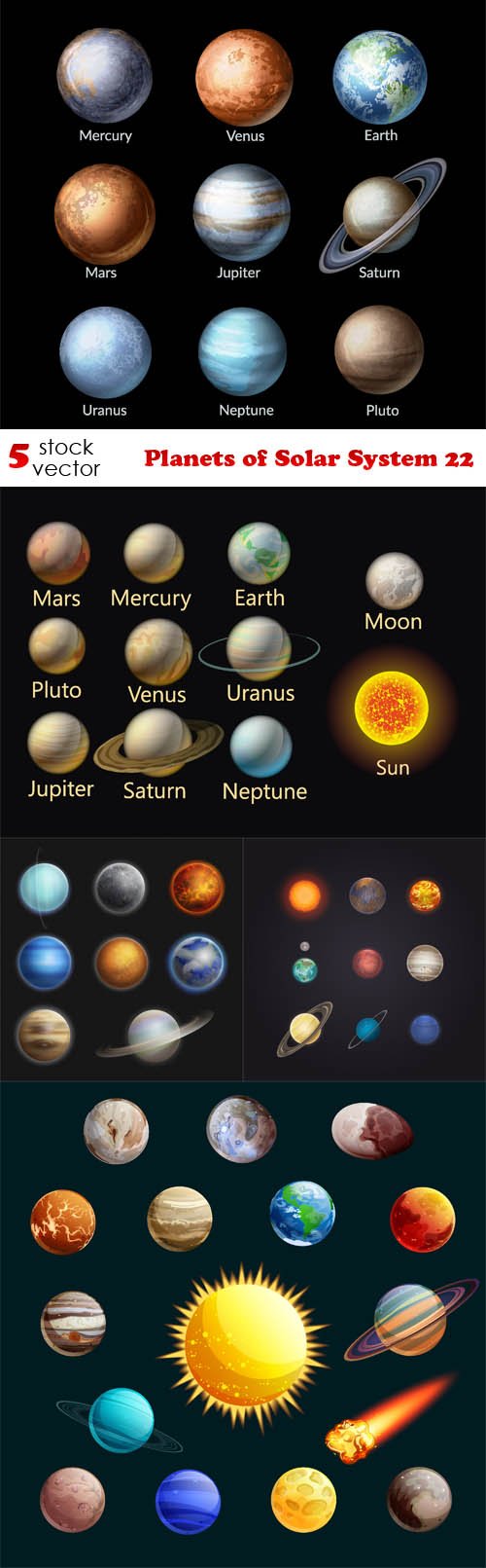 Vectors - Planets of Solar System 22
