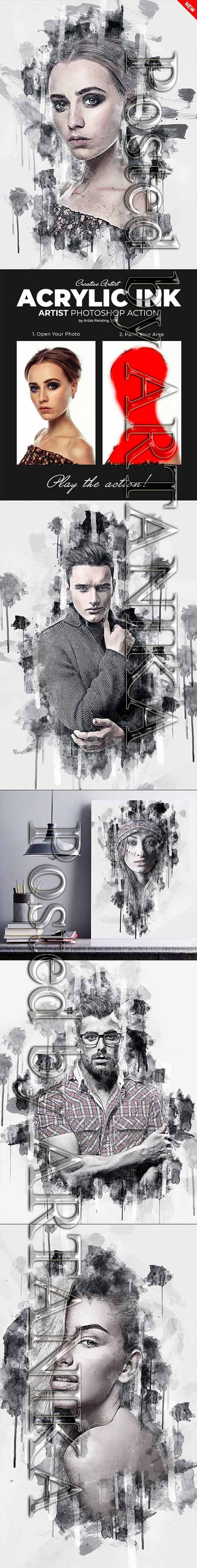 GraphicRiver - Acrylic - Ink Artist Photoshop Action 21569061