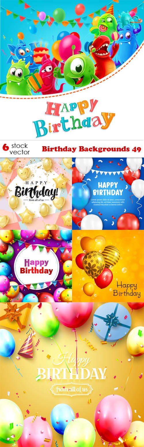 Vectors - Birthday Backgrounds 49