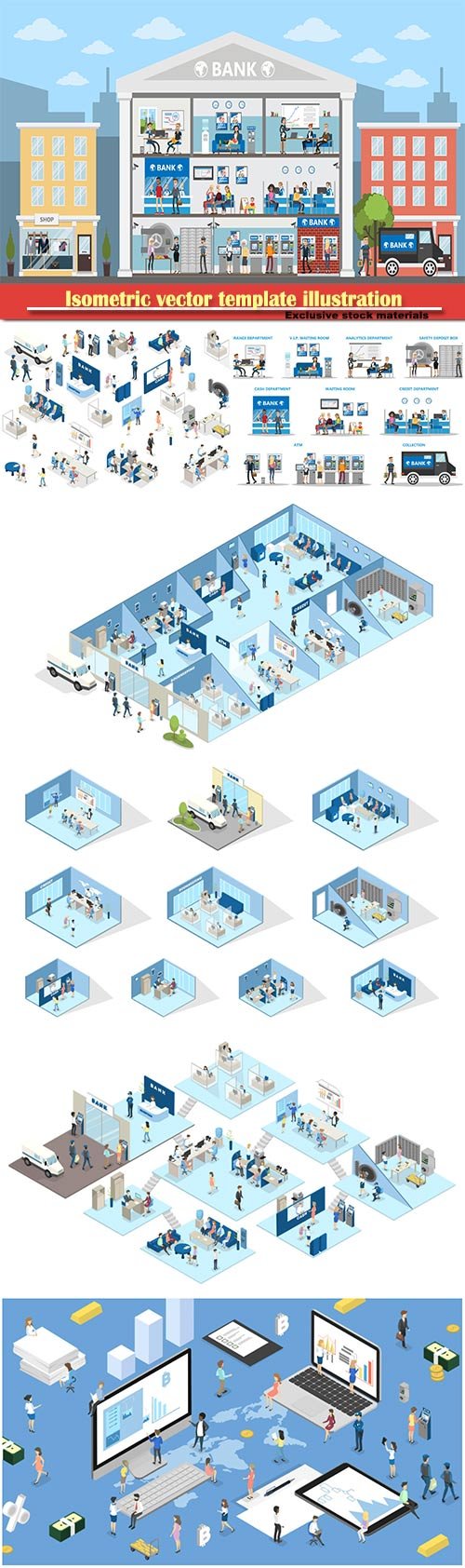 Isometric vector template business illustration # 45