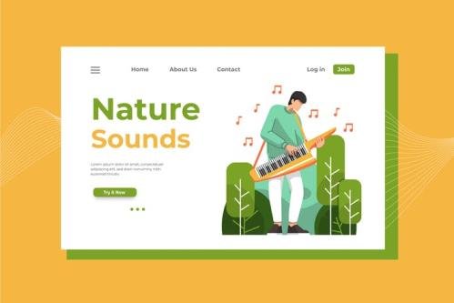 Nature Sounds Landing Page Illustration