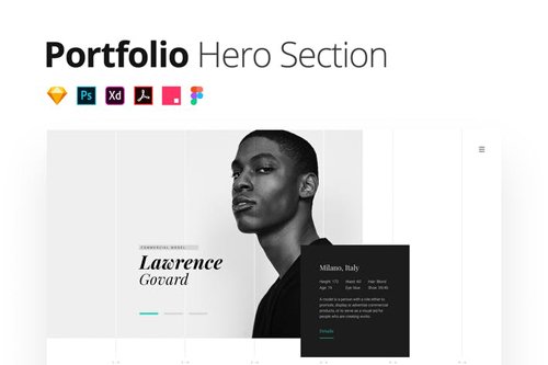 Fashion Portfolio - Multi-format Hero Section