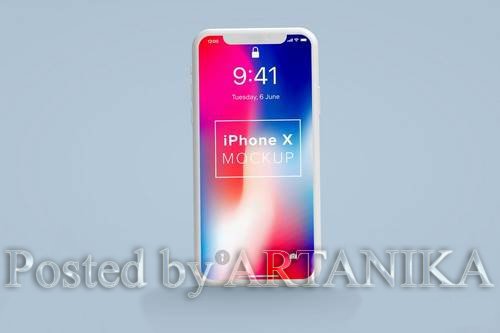 iPhone X Front Clay Mockup