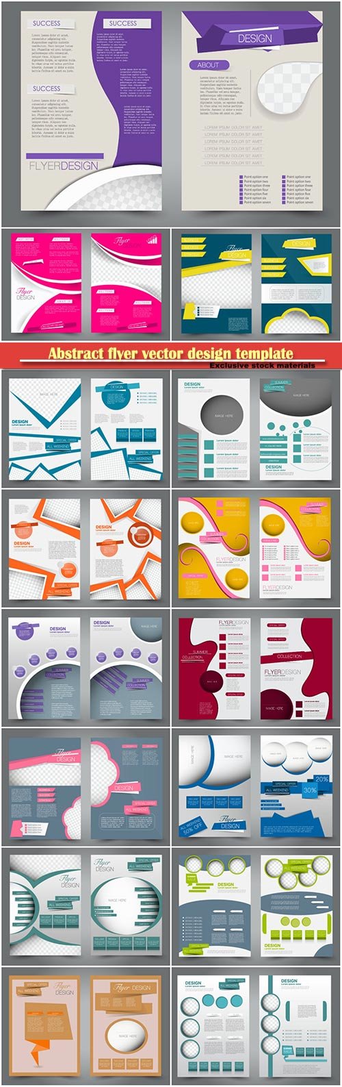 Abstract flyer vector design template, business brochure