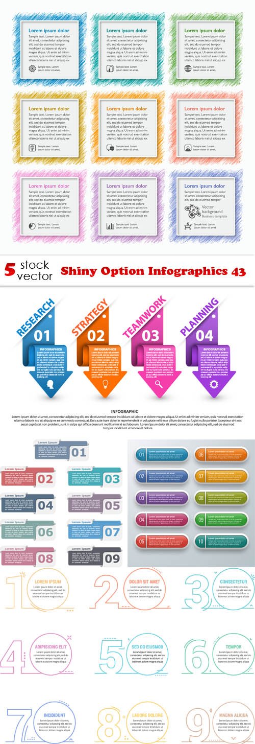 Vectors - Shiny Option Infographics 43