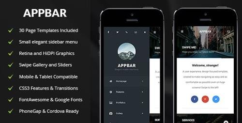 ThemeForest - AppBar Mobile v1.0 - Mobile Template - 11270109