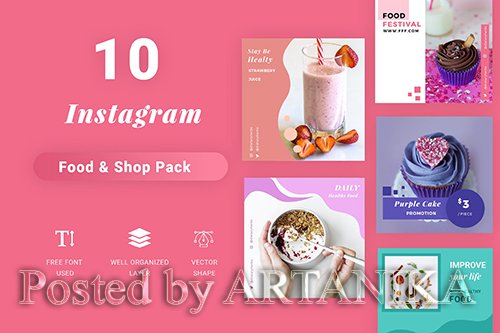 Instagram Social Media Pack - Food Edition