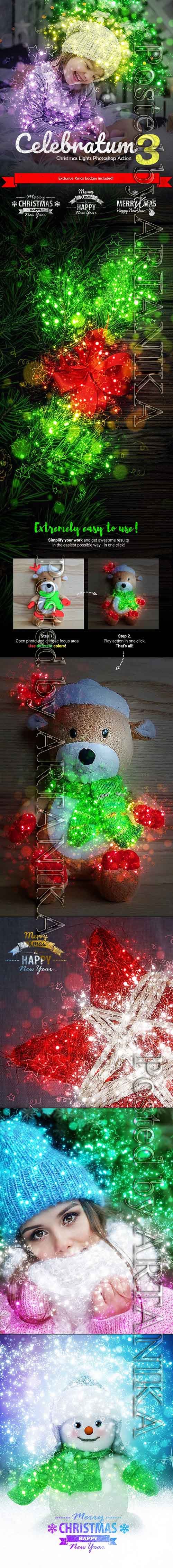 GR - Celebratum 3 - Christmas Lights Photoshop Action 22863016
