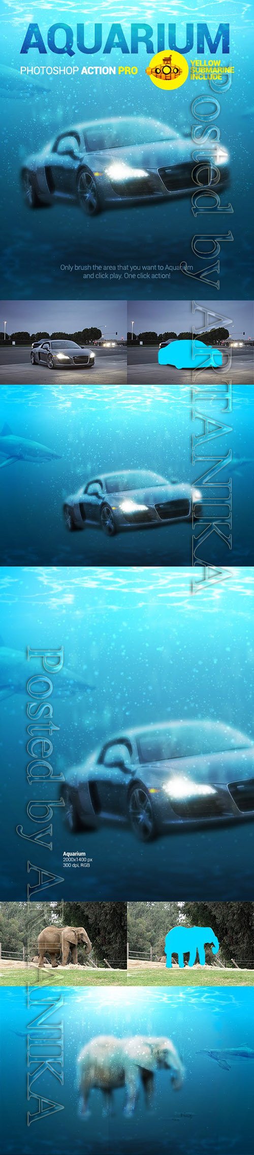 GR - Aquarium - Underwater Photoshop Action 11023014