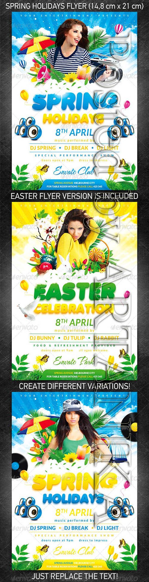 GraphicRiver - Spring Holidays / Easter Celebration Party Flyer 1862154