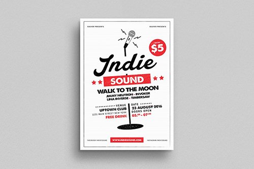 Indie Sound Flyer PSD