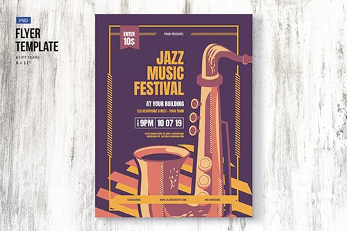 Jazz Music Event Festival Flyer