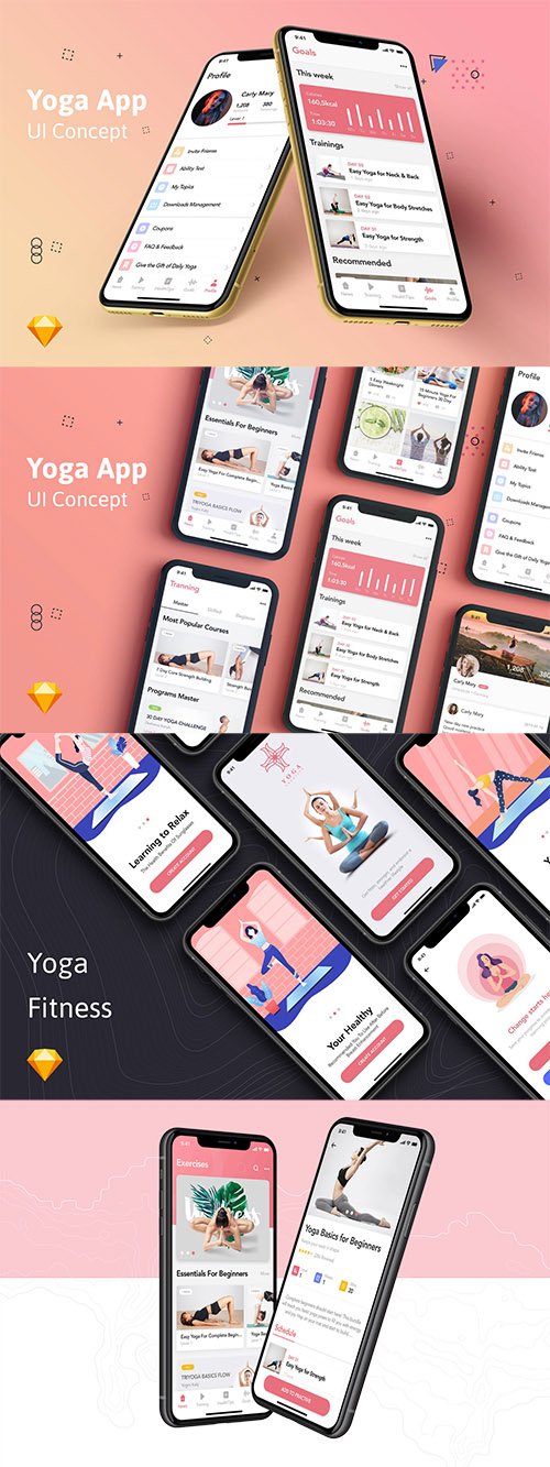 Yoga Fitness App Concept