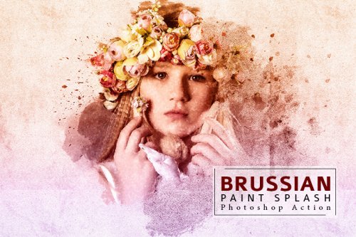 Brussian Paint Splash Photoshop Action