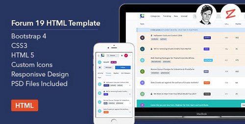 ThemeForest - Forum19 v1.0 - HTML Template - 23621592