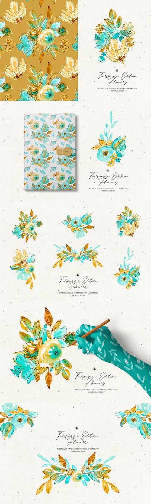 Turquoise Edition Flowers