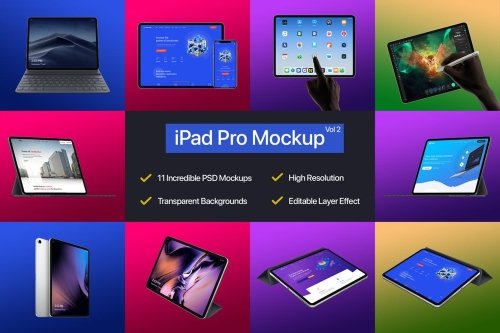 iPad Pro 2018 Mockup Vol-02