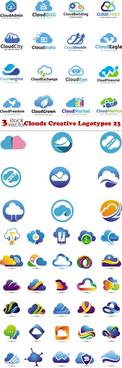Vectors - Clouds Creative Logotypes 23