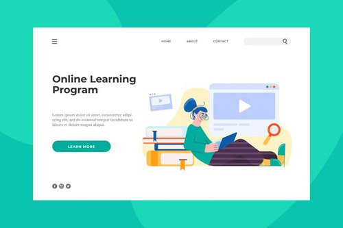 Online Learning Landing Page