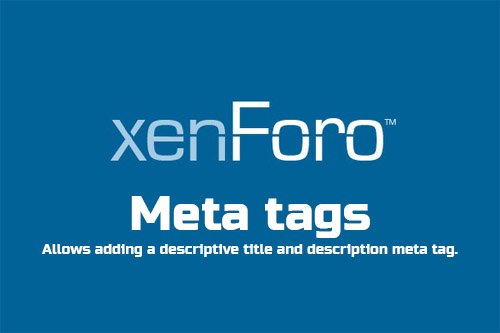 Meta tags v1.0 - XenForo 2 Add-on
