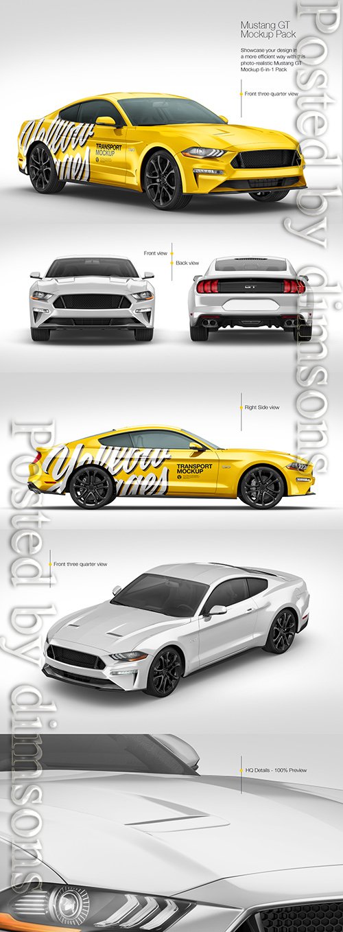 Mustang GT Mockup Pack TIF