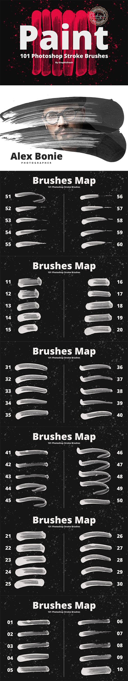 101 Photoshop Paint Stroke Brushes ABR