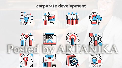 Corporate Development – Flat Animation Icons 204424