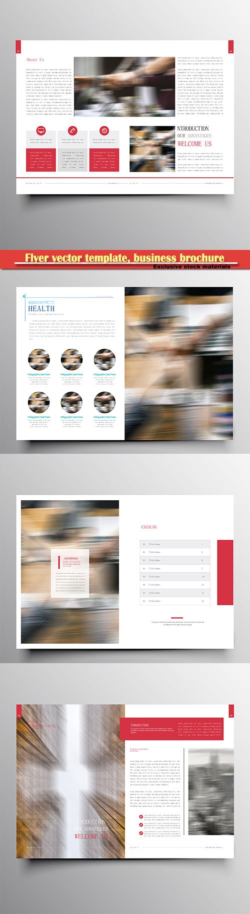 Flyer vector template, business brochure, magazine cover # 32