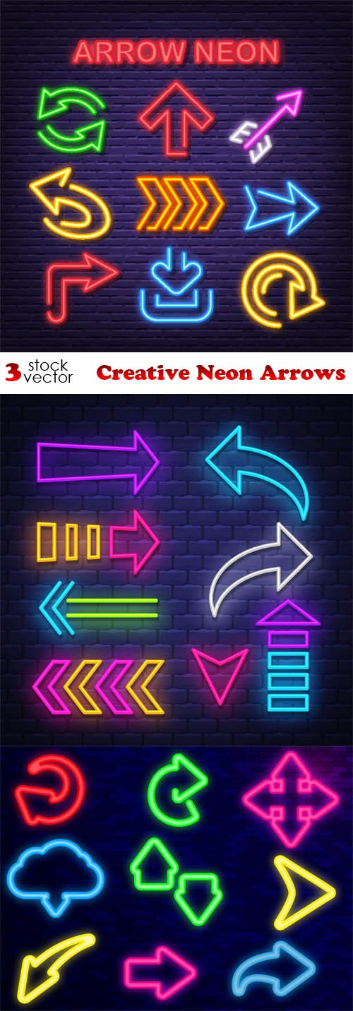 Vectors - Creative Neon Arrows