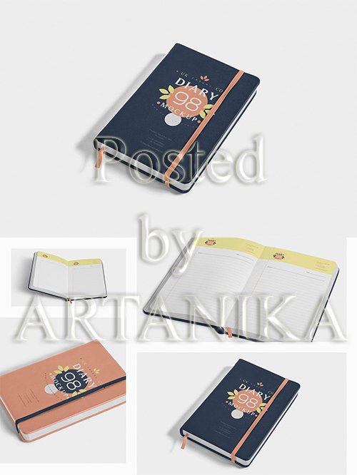 Open and Closed Notebook Mockups