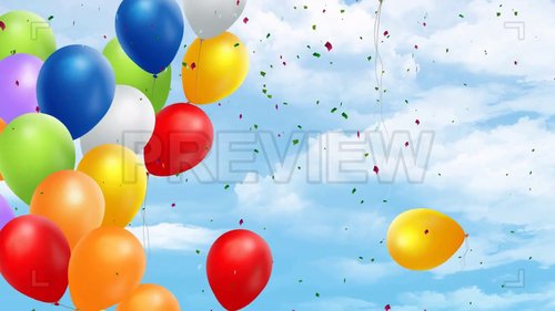 MA - Colorful Balloons Flying Up 207987