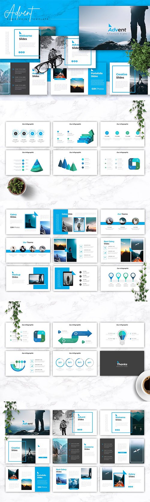 ADVENT - Adventure Powerpoint Google Slides and Keynote Templates