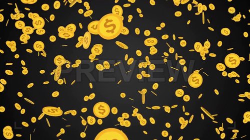 MotionArray - Raining Flat Dollars Coins 219624