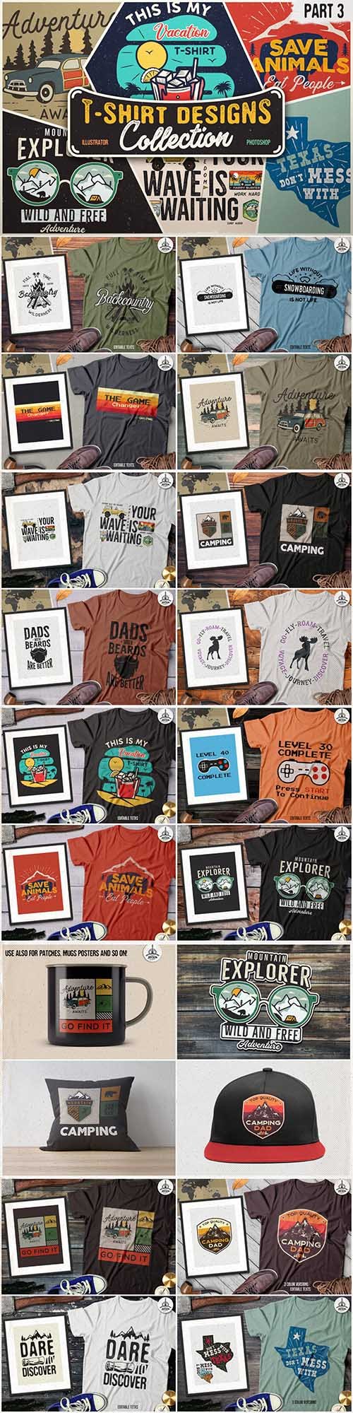 Vector T-Shirt Designs Retro Collection. Part 3