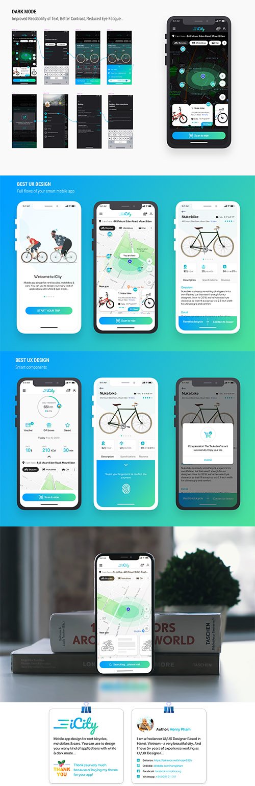 iCity - Rent bikes Mobile App