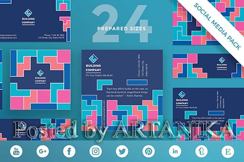 Building Company Social Media Pack Template