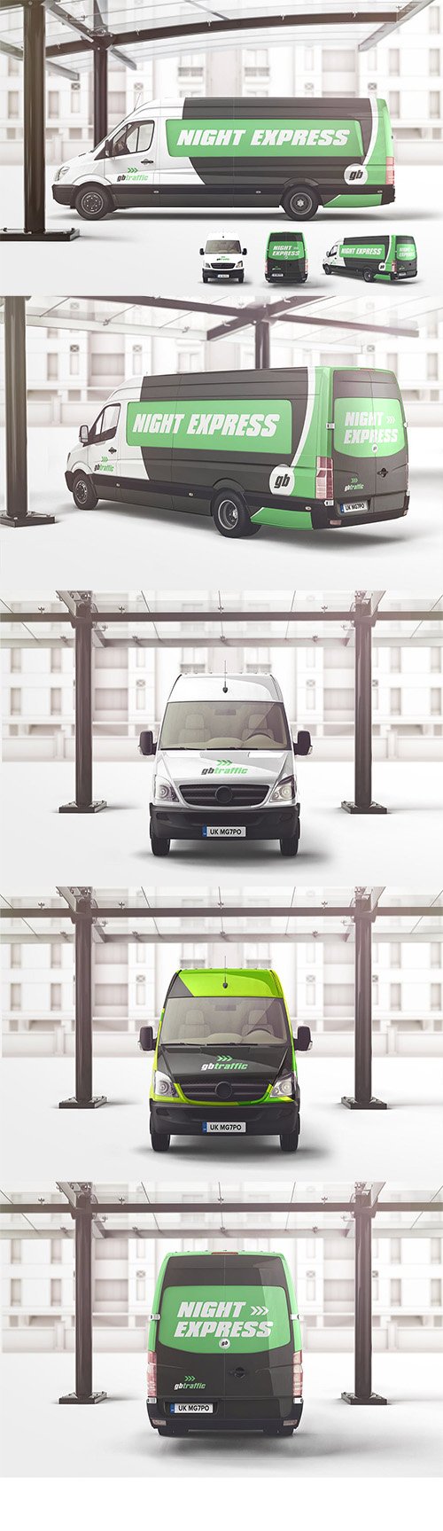 Van Vehicle Branding Mockup