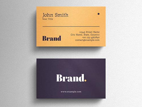 Simple Business Card Layout with Bold Typography 271838721 PSDT
