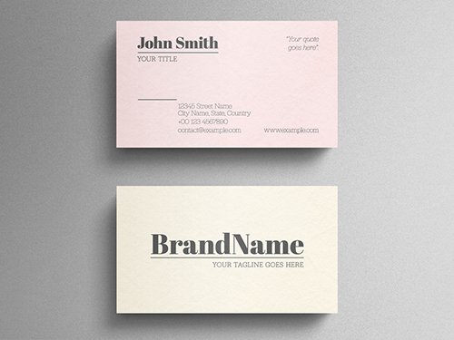 Simple Typographic Business Card Layout 271838727 PSDT