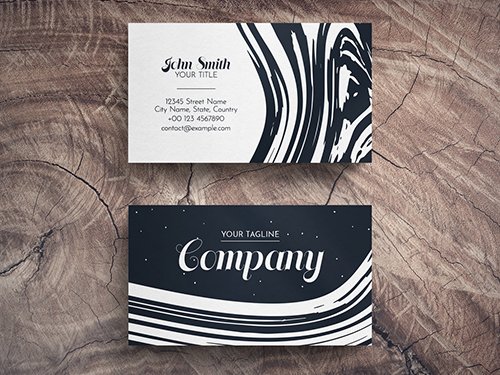 Black and White Visiting Card Layout 271451389 PSDT