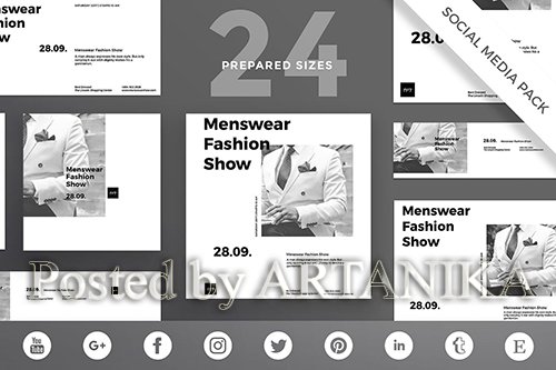 Menswear Show Social Media Pack Template