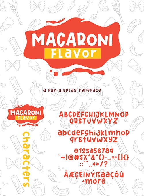 Macaroni Flavor Font